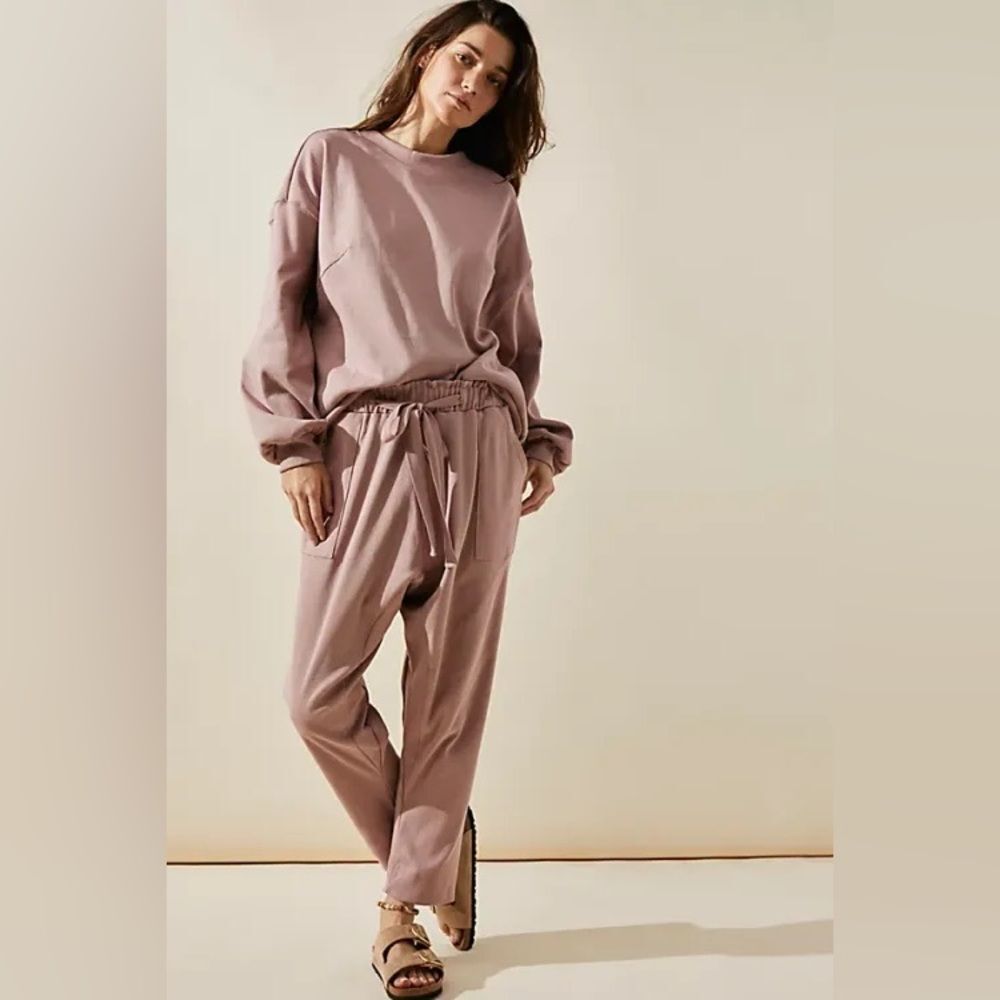 Free People Beach Monterey blush pink sweatshirt size small